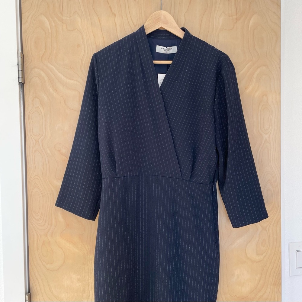 NWT MM Lafleur Niko 2.0 dress in navy/white stripe, size 8